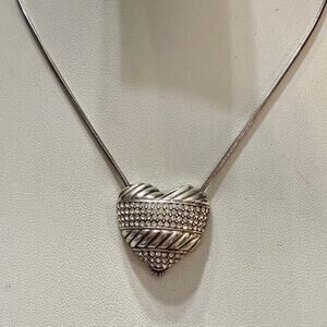 Brighton Silver Plated Meridian Heart Pendant Necklace